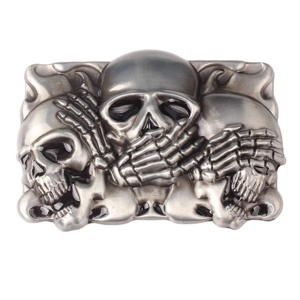 Skull Belt Buckle Western Cowboy Motorcyclist (SK-20)