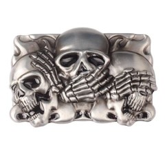 Skull Belt Buckle Western Cowboy Motorcyclist (SK-20)