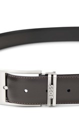 BOSS Men&rsquo;s Belt Reversible Belt 2 Buckles in Gift Box Self Shortening Reversible