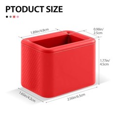 2 PCS Seat Belt Buckle Holder, Durable Silicone Material,Car Accessories, red
