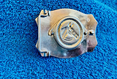 WESTERN BELT BUCKLE Silver Metal HORSE OR COIN MEN S ACCESSORIES CLASSIC LOOK