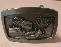 Vintage NOS CAT Road Builders Belt Buckle Caterpillar Heavy Equipment 1992