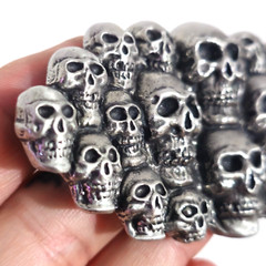Multi Skull Belt Buckle UK Pewter Large Buckle Biker Punk 20 Skulls Buckle Only