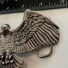 Vintage Classico Italia Eagle Belt Buckle Silver Tone A136 Western Biker