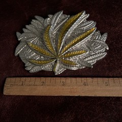 Marijuana Leaf Belt Buckle Pot Leaf Gloss NOS