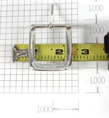 Solid Brass Silver Colored Belt Buckle – Square – New – Fits 1.2&Prime; wide belt