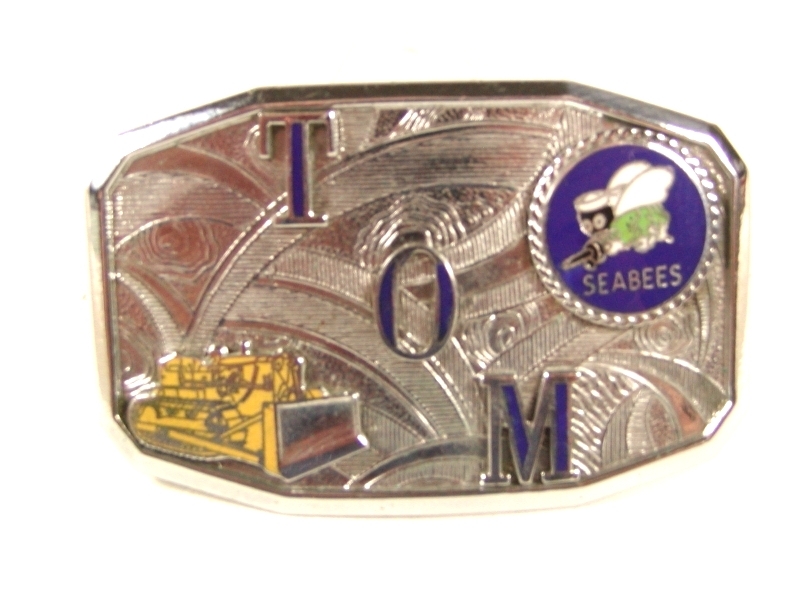 Deco TOM Seabees Bulldozer Belt Buckle By HOOK FAST PAT 1481911 52416