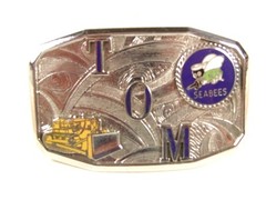 Deco TOM Seabees Bulldozer Belt Buckle By HOOK FAST PAT 1481911 52416