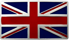 FL104 UK Men&rsquo;s Enamel Union Jack England British Flag Belt Buckle Fits 1.5&Prime;