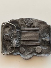 Vtg Anheuser-Busch Budweiser Belt Buckle 1987 American Carpenter Salute C-175
