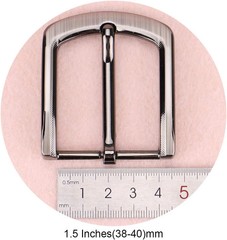 1.5 Inches (38-40 mm) Belt Buckle Single Prong Square Replacement Buckle for Men