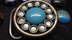 Atlantis Gemstone belt buckle -Handmade- RT ARTISAN WORKS