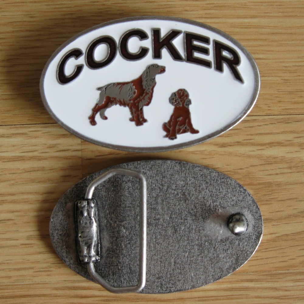 Cocker dog belt buckle (choice colors)