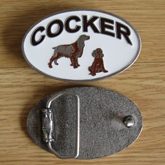 Cocker dog belt buckle (choice colors)