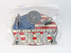 United States Army American Flag Belt Buckle Enameled Metal New