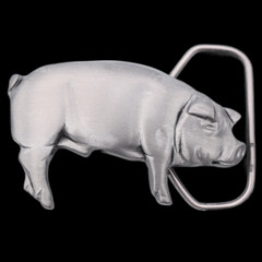 Pig Hog Sow Boar Swine Piggy Zinc Alloy Belt Buckle (New)