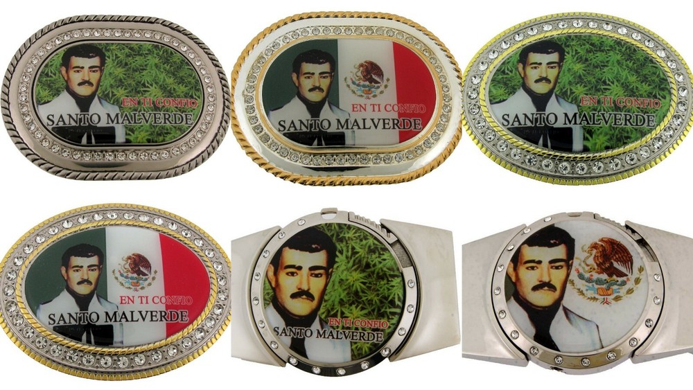 MALVERDE Belt Buckle Hecho en Sinaloa Mexican Flag Rodeo Western Cowboy Classic
