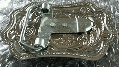 SAILING TALL SHIP RIGGED MASTED OCEAN VESSEL INSERT SILVER TONED BELT BUCKLE