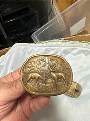 Vintage Indiana Medal Craft Lot of 2 Buckles – Polar Bear and Doe and Buck AS IS