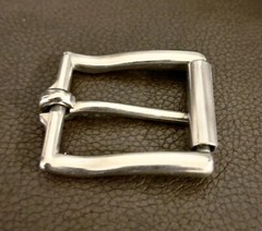 Heavy Duty Wave Roller Stainless Steel Hypoallergenic Belt Buckle, Any Size