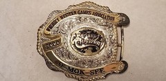 Vintage Crumrine Whidbey Western Games 2000 O-Mok-See Reserve Champion Buckle A1