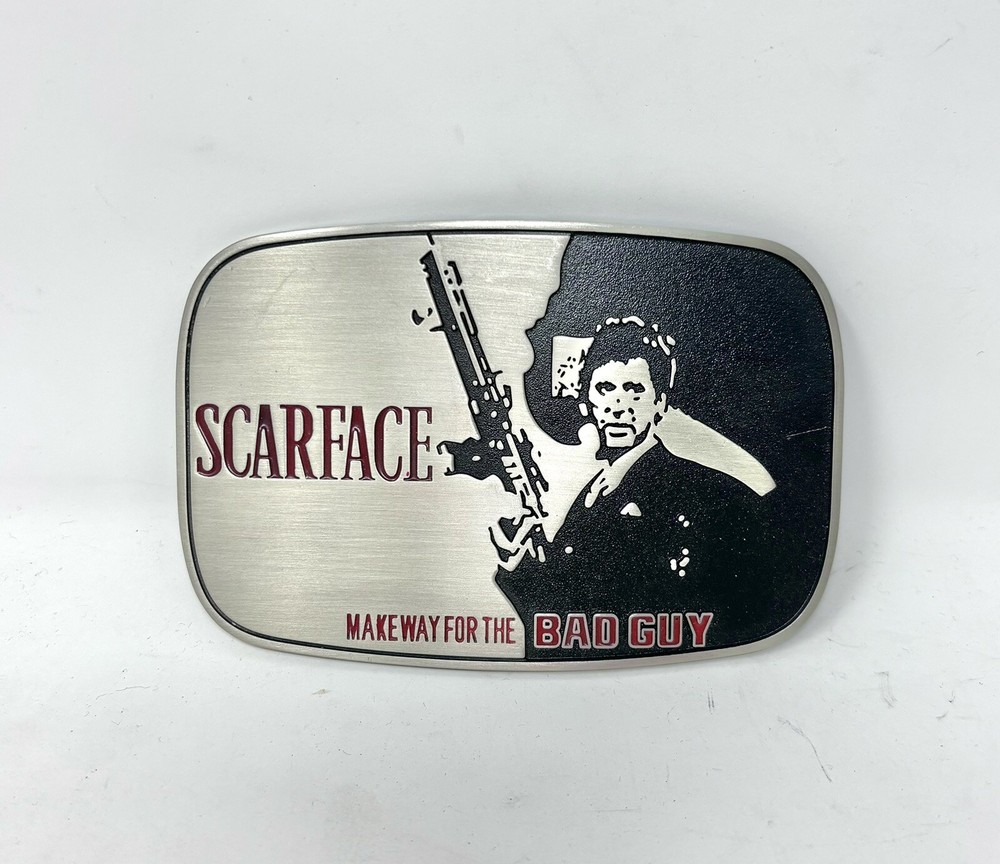 SCARFACE Metal Belt Buckle 4.5&Prime; x 3&Prime; Fits Belt Widths up to 1.5&Prime; – NEW!