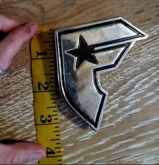 Famous Stars & Straps Silver Metal F Star Logo Belt Buckle
