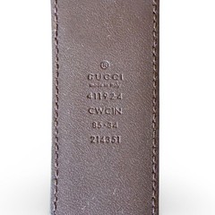 GUCCI Pre-Owned 411924 sima Interlocking Leather Belt