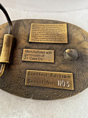 JI Case Threshing Machine Co Pewter Belt Buckle Racine WI Ltd Edition Vintage