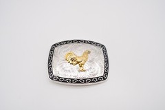 ROOSTER BELT BUCKLE FLAG MAP RODEO COWBOY WESTERN TEXAS NEW Hebillas Vaqueras