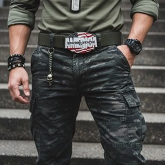 NEW Men Women Silver Metal Buckle Fashion United States Of America Flag USA