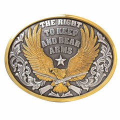 Nocona Right To Bear Arms Oval Belt Buckle 37117