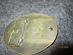 Vintage Brass Belt Buckle NRA MEMBER COMMEMORATIVE The Guns of John Wayne