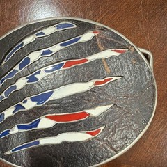 Cody James Patriotic Metal Belt Buckle Silver Red Blue White Men Oval Abstract