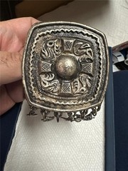 Vintage Belt Buckle Unique with Hanging Charms AS IS