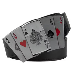 Men&rsquo;s Metal Belt Buckle Lighter – Refillable Novelty Outdoor Accessory