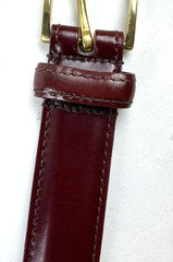 Dooney & Bourke Belt Mens Size 36 Dark Brown Calf Leather Brass Buckle 9121