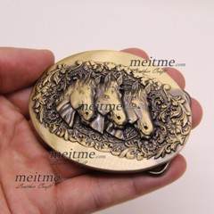 1 1/2 Belt Buckle Brass for men Vintage Works Buckles Pin Hippie Western DIY Lot