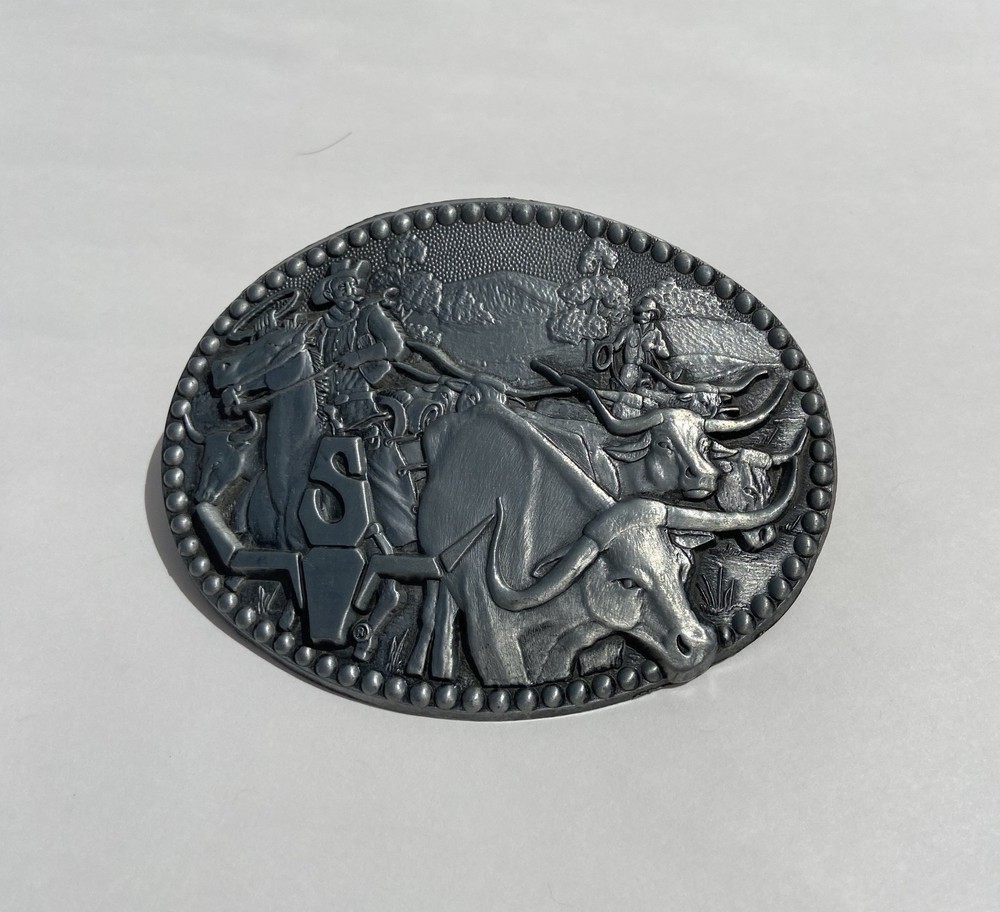 mens western oval belt buckle vintage