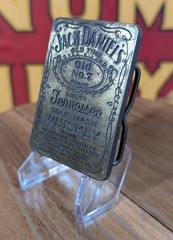 Jack Daniels Vintage Belt Buckle Tennessee Sour Mash Whiskey Made In USA