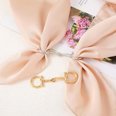 2Pcs Horse Bit Buckle Double Silk Scarf Buckle Ring,D Ring Snaffle Bit Buckles f