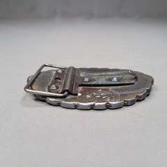 Vintage PIG American Police Belt Buckle Mens One Size Silver Law Order Oval