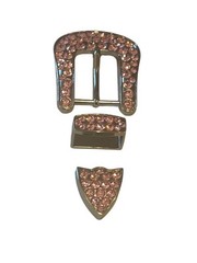 B.B. Simon Full Crystal Belt Buckle Swarovski Rose Crystals