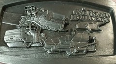 Vintage NOS CAT Road Builders Belt Buckle Caterpillar Heavy Equipment 1992