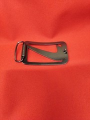 Nike Mark Symbol Buckle Belt Pants Shorts Sports Metal