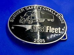 Summer Safety Challenge First Fleet 05 Driver Truckers Safety Award Belt Buckle