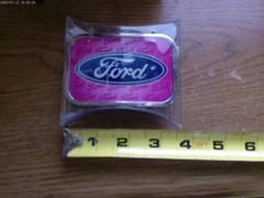 FORD OVAL GRILLE ENAMEL BELT BUCKLE OFFICIALLY LICENSED PRODUCT