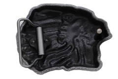 Men Dark Silver Metal Buckle Native American Indian Face Western Fashion Biker