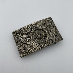 Copper Casted Leather Belt Buckle,Moon Design Rectangular Buckle