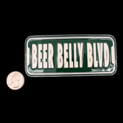 Beer Belly Blvd Street Sign Joke Funny Fat Guy Pot Belly Belt Buckle